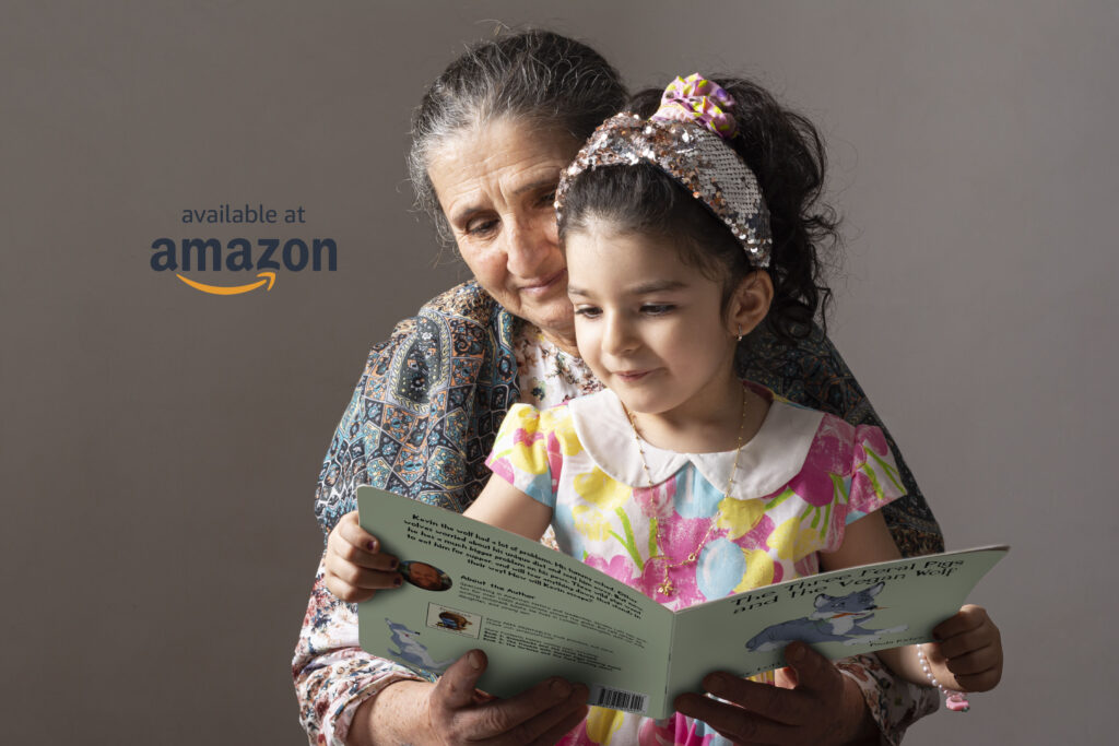 Senior grandmother with her granddaughter reading a book together, editable PSD mock-up series with smart object layers template ready for your design