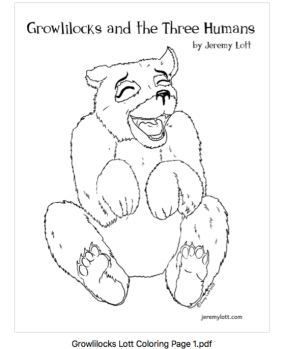 Growlilocks Bear Laughter Coloring Page